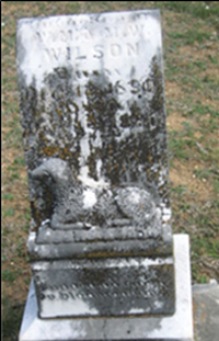 Early headstone at Stoney Point Cemetery