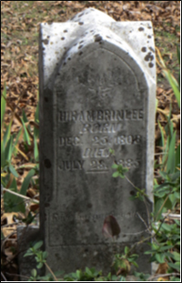 Early headstone at Brinlee Cemetery